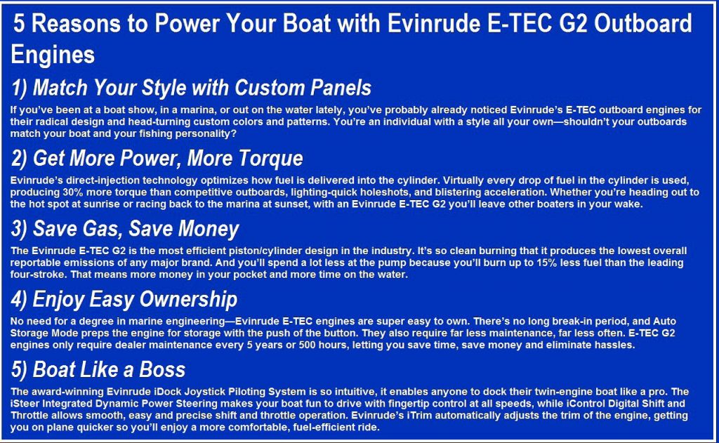 I Dock, ARG Marine, Dealer, New Evinrude outboard motors for sale, Used, Outboard motors, New Boats, Used, Boats, Evinrude, E-TEC, G1, E-TEC G2, Frontier Boats, Service, Yamaha, Honda, Suzuki, Platinum Certified, Factory Warranty, Worldwide Shipping .. Sales Event, Year Factory Warranty w/ Free Controls, Check our website argmarine.com for all current inventory **The website is frequently updated, 7 Year Warranty,7 Year Warranty ,7 Year Warranty,